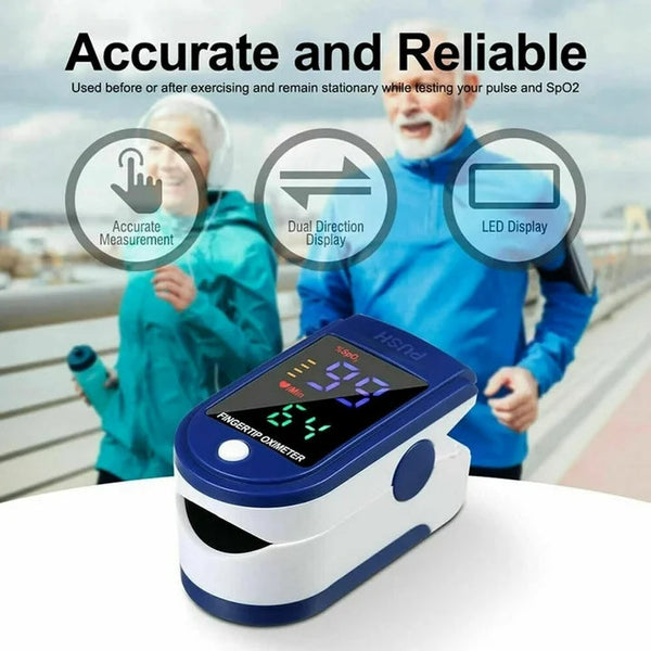 Portable Blood Oxygen Monitor / Oxygen Saturation Monitor Blood Glucose Test Meter-Finger Pulse Oximeter